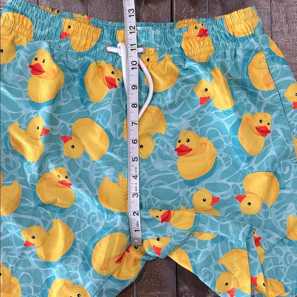Coastal Swell Men's Blue Rubber Ducky Swim Trunks - Size Medium - Picture 4 of 9